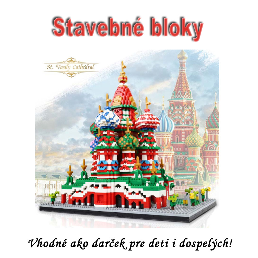 Stavebné bloky - 3D model Chrám Vasila Blaženého - St.Basil's Cathedral 4782ks 