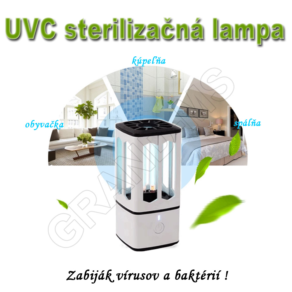 Prenosná sterilizačná-germicídna mini UVC lampa COD1 -  ZABIJÁK VÍRUSOV A BAKTÉRIÍ