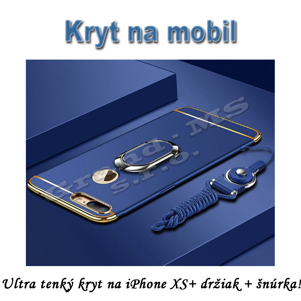 Ultra tenký kryt na mobil iPhone Xs, X + magnetický držiak + šnúrka B