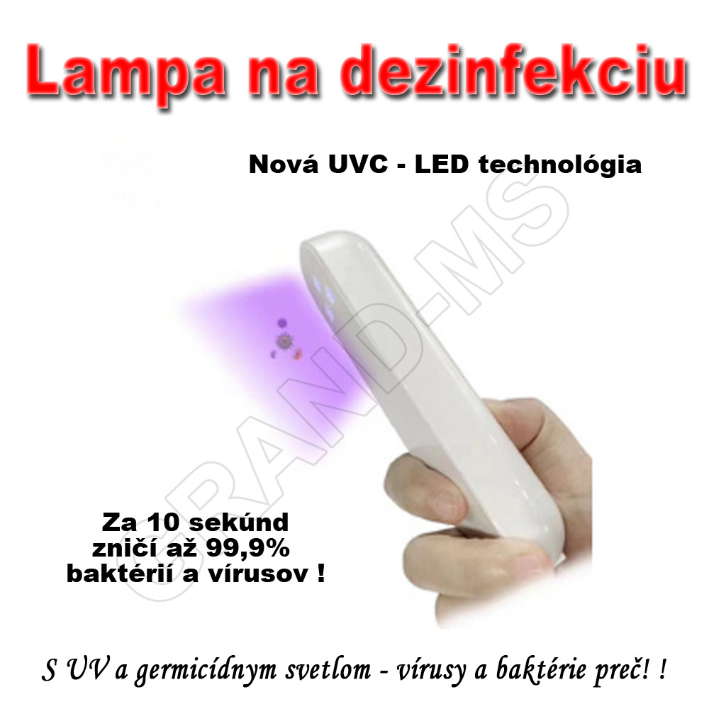 Prenosná sterilizačná-germicídna mini UVC lampa COD2 -  ZABIJÁK VÍRUSOV A BAKTÉRIÍ