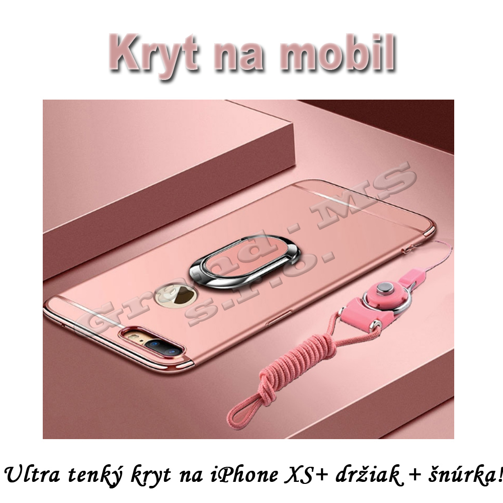 Ultra tenký kryt na mobil iPhone Xs, X + magnetický držiak + šnúrka C