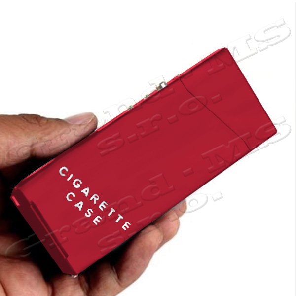 Tabatierka, púzdro, obal či krabička na SLIM cigarety, červená
