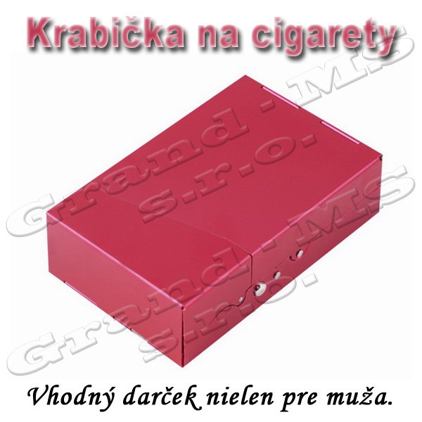 Tabatierka, púzdro, obal či krabička na cigarety, červená