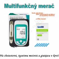 Multifunkčný merač 3v1 - cholesterol, kyselina močová a glukóza v krvi