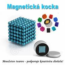 Magnetická NEOKOCKA - NEOCUBE magnetické guličky tyrkysové 216ks, 5mm