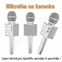 Bezdrôtový mikrofón s bluetooth SPEAKER4 - strieborný