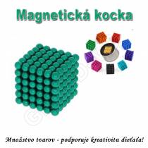 Magnetická NEOKOCKA - NEOCUBE magnetické guličky zelené 216ks, 5mm