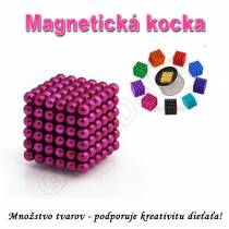 Magnetická NEOKOCKA - NEOCUBE magnetické guličky strieborné 216ks, 5mm