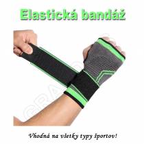 Spevňujúca elastická bandáž na zápastie pre športovcov  XL- zelená