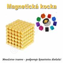 Magnetická NEOKOCKA - NEOCUBE magnetické guličky zlaté 216ks, 5mm