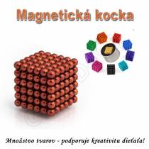 Magnetická NEOKOCKA - NEOCUBE magnetické guličky oranžové 216ks, 5mm