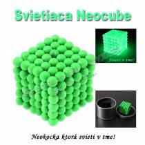 Magnetická NEOKOCKA - NEOCUBE magnetické guličky svietiace 216ks, 5mm