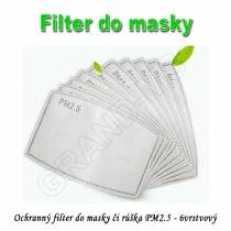 Ochranný filter do masky či rúška PM2.5 - 6vrstvový
