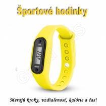 Športové digitálne hodinky s krokomerom QUEEN-US 0213 žlté