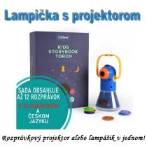 Svietidlo pre deti s projektorom a 12-timi rozprávkami v slovenskom jazyku.