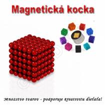 Magnetická NEOKOCKA - NEOCUBE magnetické guličky červené 216ks, 5mm
