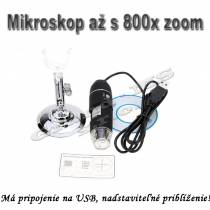 Prenosný digitálny USB mikroskop TM-M200 20x-800x zvačšenie