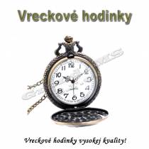 Vreckové hodinky - retro bronzový VLAK 3 3D dizajn