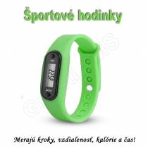 Športové digitálne hodinky s krokomerom QUEEN-US 0213 zelené