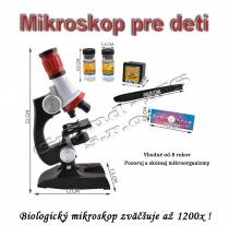 Bologický mikroskop pre deti s príslušenstvom - zväčšenie až 1200x 