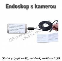 Endoskop s HD kamerou, 2 MPx, 640x480, 5.5mm, kábel 10m