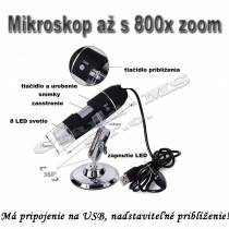 Prenosný digitálny USB mikroskop TM-M200 20x-800x zvačšenie