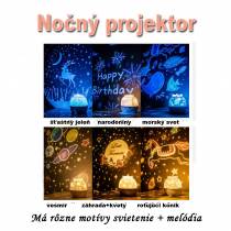 Nočný projektor  MULTISLEEP041 - so 6 motívmi  a hudbou