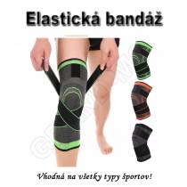 Spevňujúca elastická bandáž na koleno pre športovcov  XL- čierna