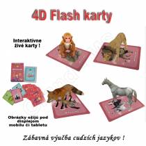 4D Flashcards - vzdelávacie interaktívne karty pre výučbu cudzích jazykov  50ks