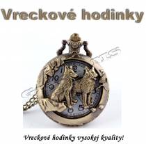 Vreckové hodinky - retro bronzový KONÍK 3D dizajn