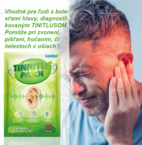 Prírodná náplasť na tinitus  - hučanie v ušiach či ušný šelest 12ks